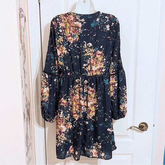 Mexx Blue floral boho dress size 2 @Y - Picture 8 of 12